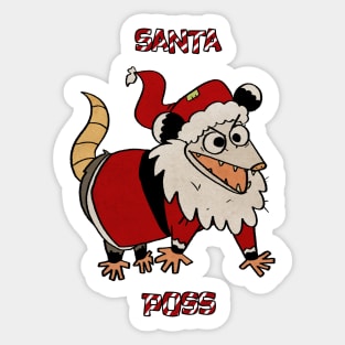 Santa Poss Sticker